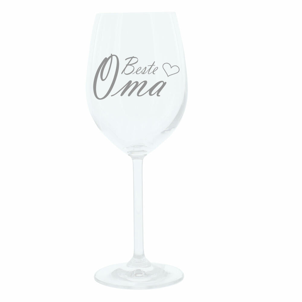 Leonardo Weinglas 400 ml, Beste Oma, Geschenk Stimmungsglas mit lustiger Gravur, Moodglas, 22 cm