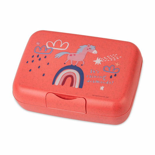 Koziol Lunchbox Candy L Dreams mit Trennschale, Frühstücksbox, Kunststoff, Organic Red, 8341745