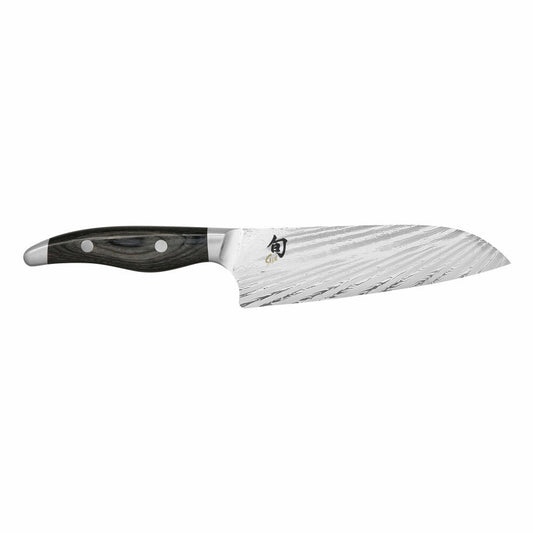 Kai Messer Shun Nagare Santoku, Kochmesser, Messer, Küchenmesser, Santokumesser, 18 cm, Damaszener Stahl, NDC-0702