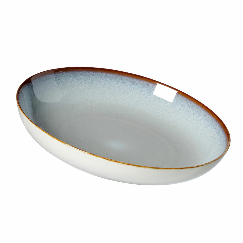 Ritzenhoff &amp; Breker Portofino soup plate, pasta plate, deep plate, stoneware, grey, Ø 23 cm, 418507