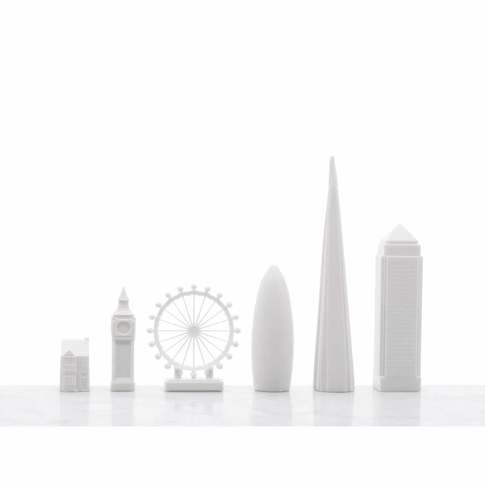 Skyline Chess London Edition, Designer City Chess with Acrylic Figures, 38 x 38 cm, 050