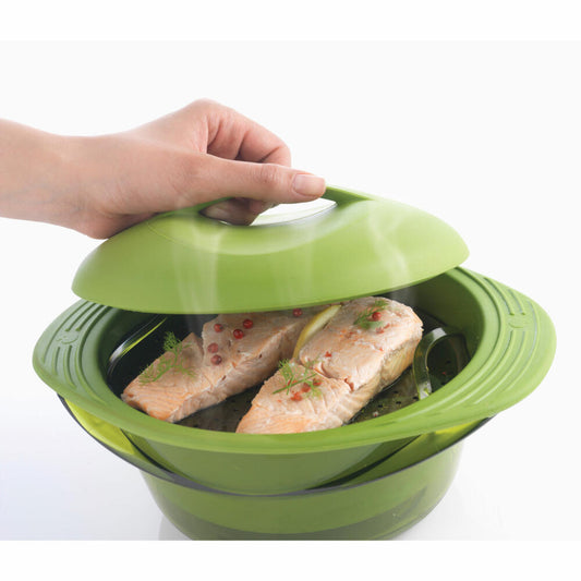 Mastrad Multi-Level Steamer, Steamer Insert, Multi-Steamer, Silicone, Tritan, Green, F70018