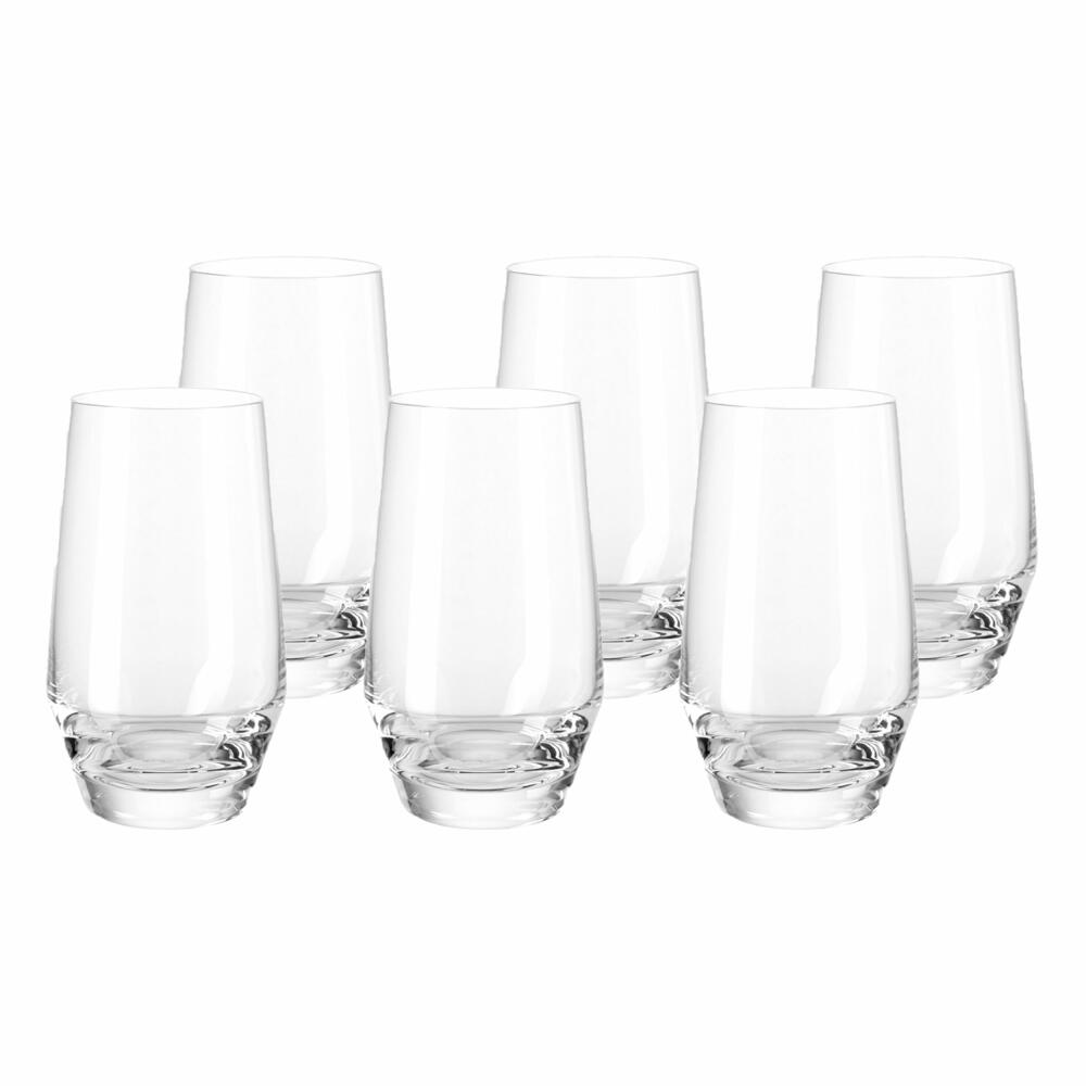 Leonardo Puccini Mug Set of 6, Large, Drinking Cup, Water Cup, Drinking Glass, Glass, 365 ml, 69558