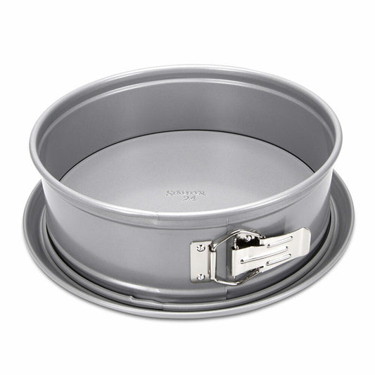 Städter We Love Baking springform pan, with flat base, baking pan, cake pan, cake baking pan, metal, silver, Ø 24 cm, 661318