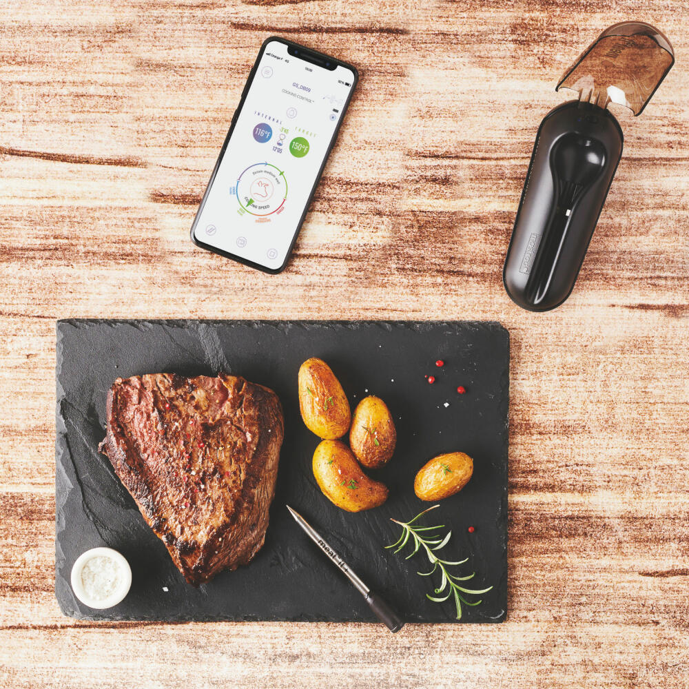 Mastrad Meat it Plus Bluetooth Küchensonde, Koch- und Backthermometer, Ofenthermometer, F74380