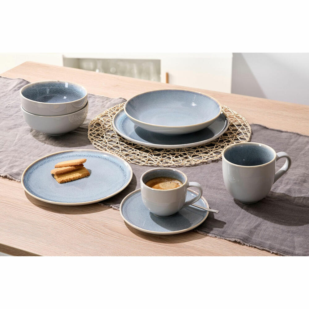 Ritzenhoff &amp; Breker Skagen flat plate, breakfast plate, cake plate, porcelain, grey / stone, Ø 21.5 cm, 420203