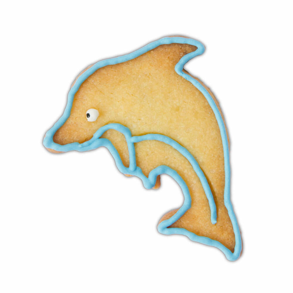 Städter embossed cookie cutter dolphin, cookie cutter, cookie mold, biscuit, cookies, stainless steel, 6.5 cm, 078048