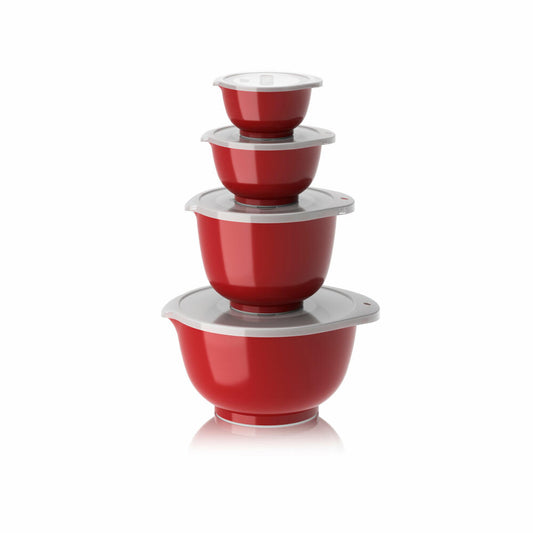 Rosti bowl set Margrethe New 8-piece, Durostima, red, 0.25 + 0.5 + 1.5 + 3 L, 29963