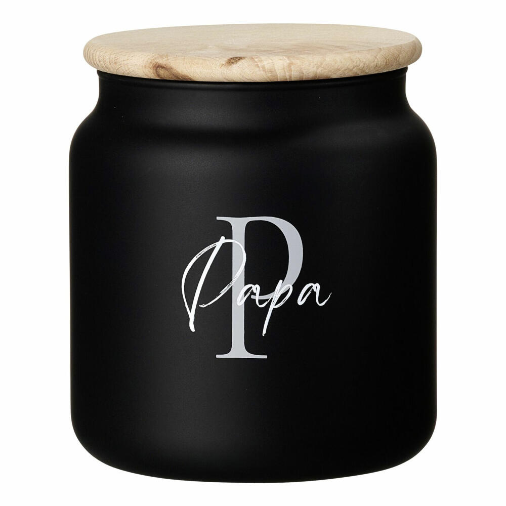 Ritzenhoff &amp; Breker Svart Dose Papa, storage jar, cookie jar, glass, black, 1.1 L, 823332