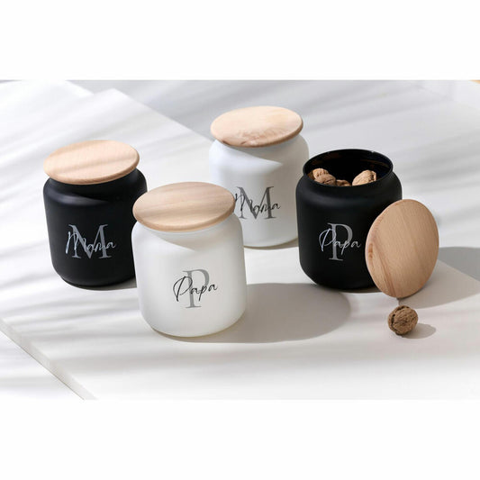 Ritzenhoff & Breker Svart Dose Papa, Vorratsdose, Aufbewahrungsdose, Keksdose, Glas, Schwarz, 1.1 L, 823332