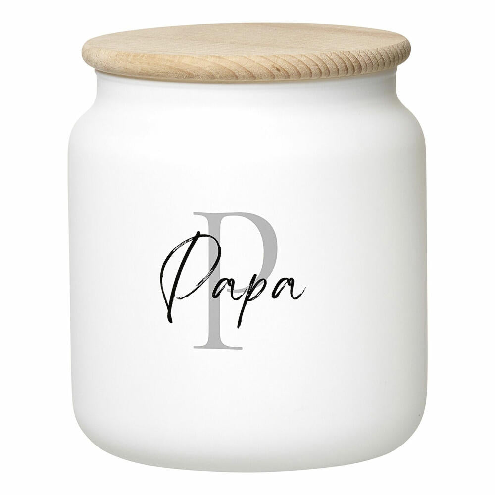 Ritzenhoff &amp; Breker Vit Dose Papa, storage jar, biscuit jar, glass, white, 1.1 L, 823356