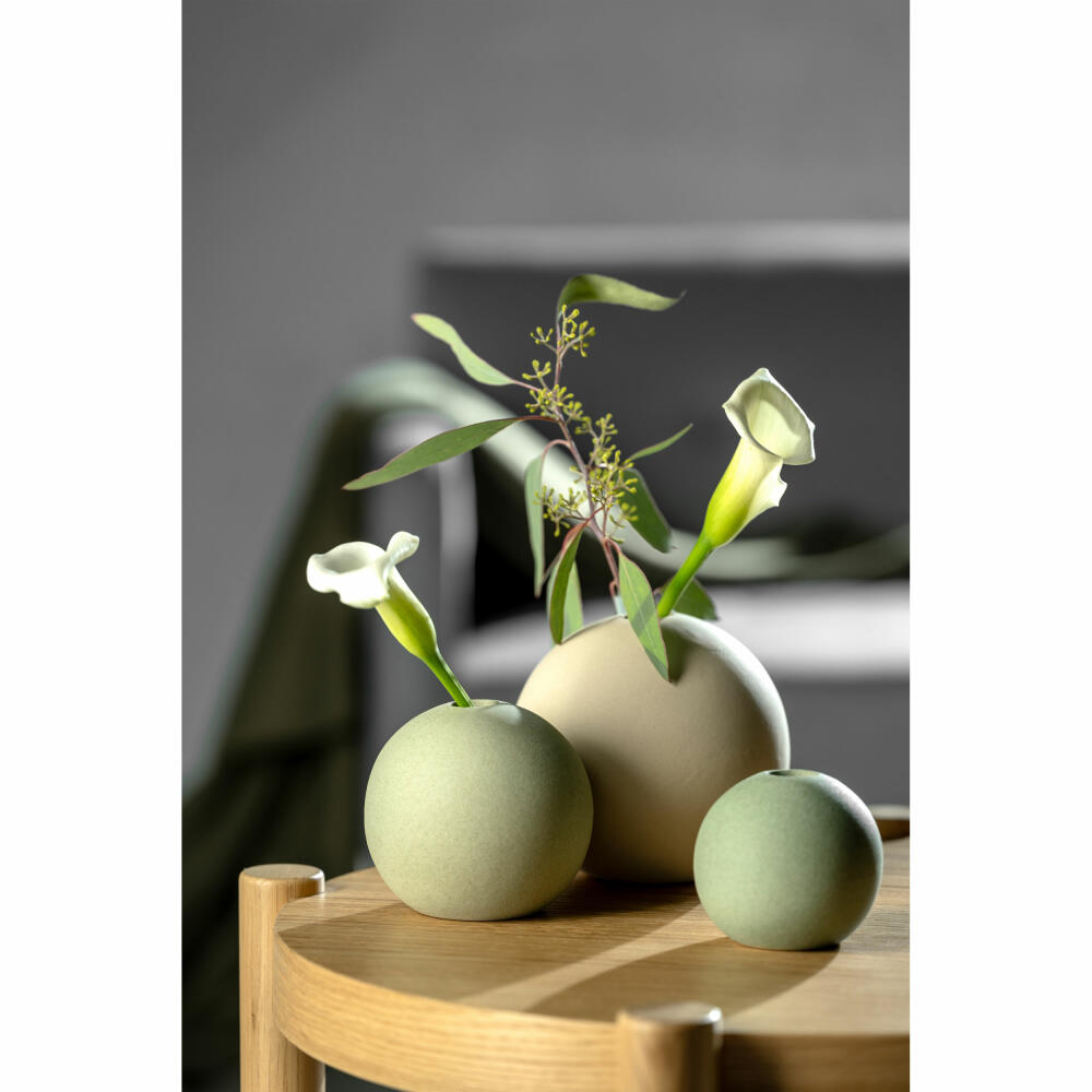 Leonardo ceramic vase Bolla, vase, flower vase, decorative vase, ceramic, light green, H 9 cm, 026817