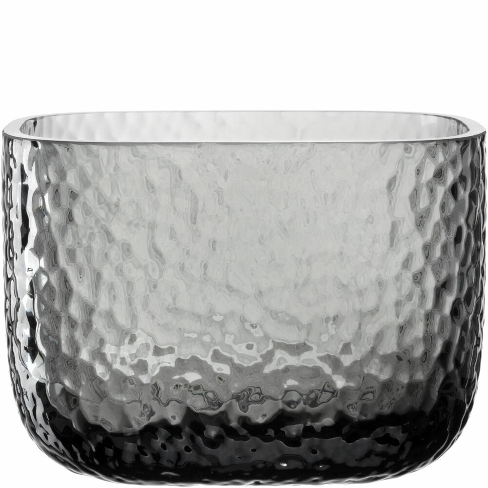 Leonardo Vase Martello, decorative vase, flower vase, plant bowl, glass, gray, H 13 cm, 033197