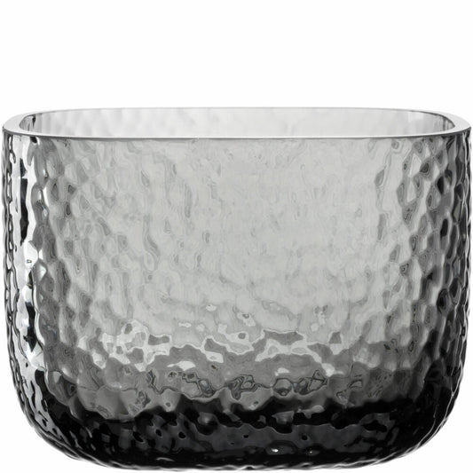Leonardo Vase Martello, decorative vase, flower vase, plant bowl, glass, gray, H 13 cm, 033197