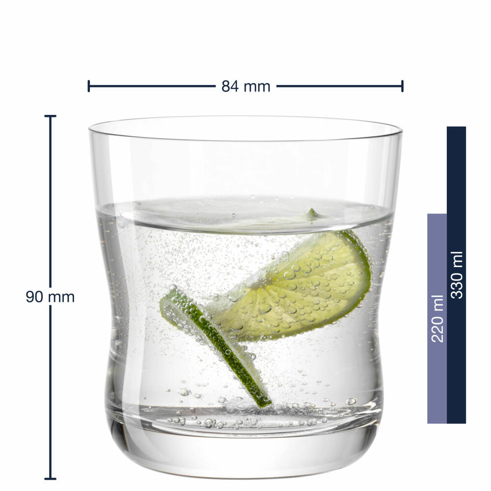 Leonardo drinking glass Vita S, water glass, juice glass, soda-lime glass, 330 ml, 054495