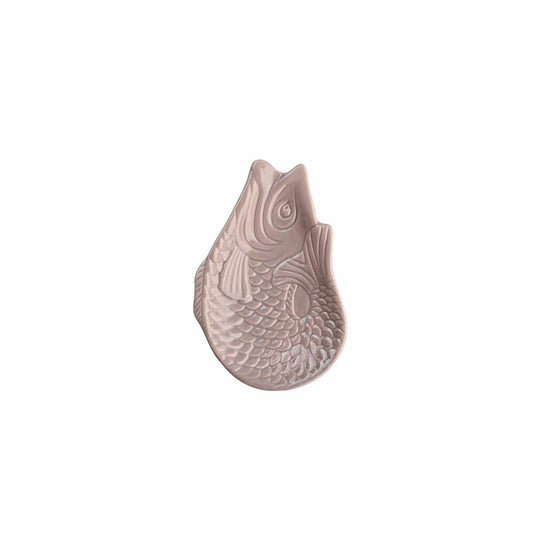 Gift Company decorative plate Monsieur Carafon S, fish-shaped plate, stoneware, sandstone, 12.5 x 8.3 cm, 1151303029