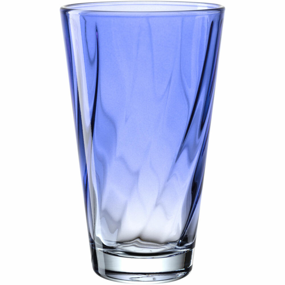 Leonardo drinking glass Twist, water glass, juice glass, soda-lime glass, blue, 300 ml, 046971