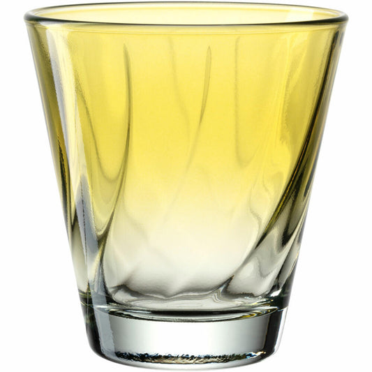 Leonardo drinking glass Twist, water glass, juice glass, soda-lime glass, yellow, 215 ml, 046966
