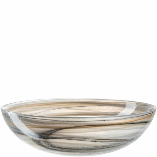 Leonardo Bowl Alabastro, Bowl, Decorative Bowl, Glass, Beige / Black, Ø 21 cm, 026787