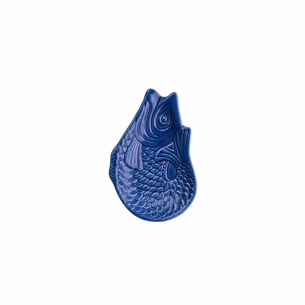 Gift Company decorative plate Monsieur Carafon S, fish-shaped plate, stoneware, azure, 12.5 x 8.3 cm, 1151303070