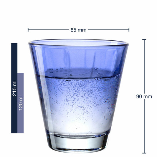 Leonardo drinking glass Twist, water glass, juice glass, soda-lime glass, blue, 215 ml, 046967