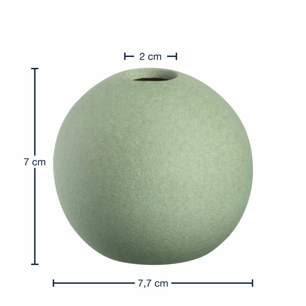 Leonardo Keramikvase Bolla, Vase, Blumenvase, Dekovase, Keramik, Grün, H 7 cm, 026816