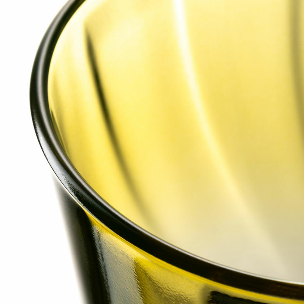 Leonardo drinking glass Twist, water glass, juice glass, soda-lime glass, yellow, 215 ml, 046966