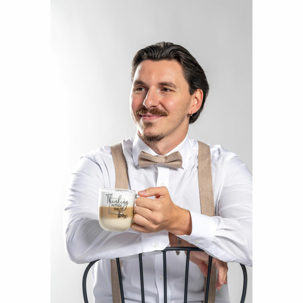 Leonardo cup Ufficio Thinking outside the box, coffee cup, mug, glass cup, soda-lime glass, 400 ml, 047082