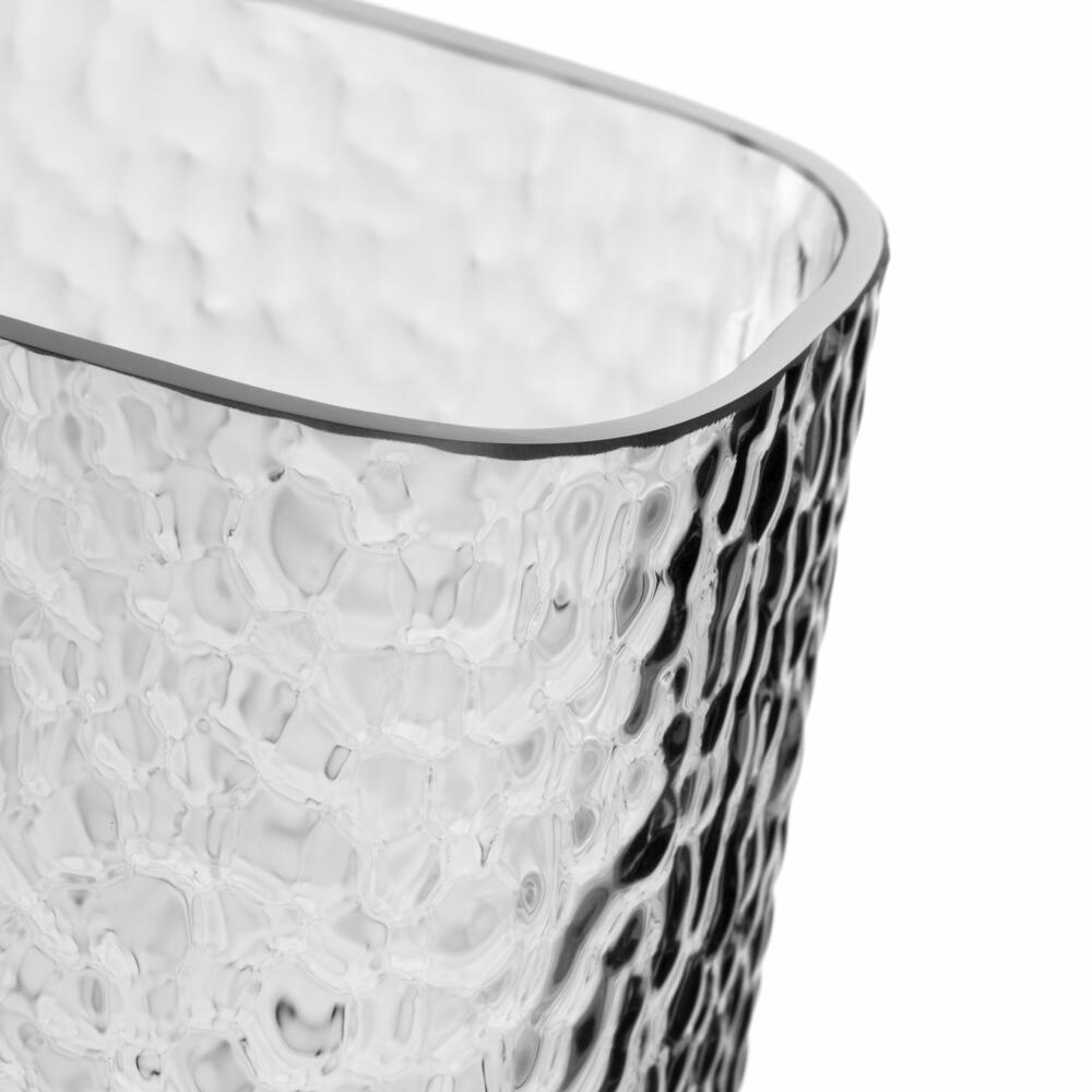 Leonardo Vase Martello, decorative vase, flower vase, glass, gray, H 26.5 cm, 033199