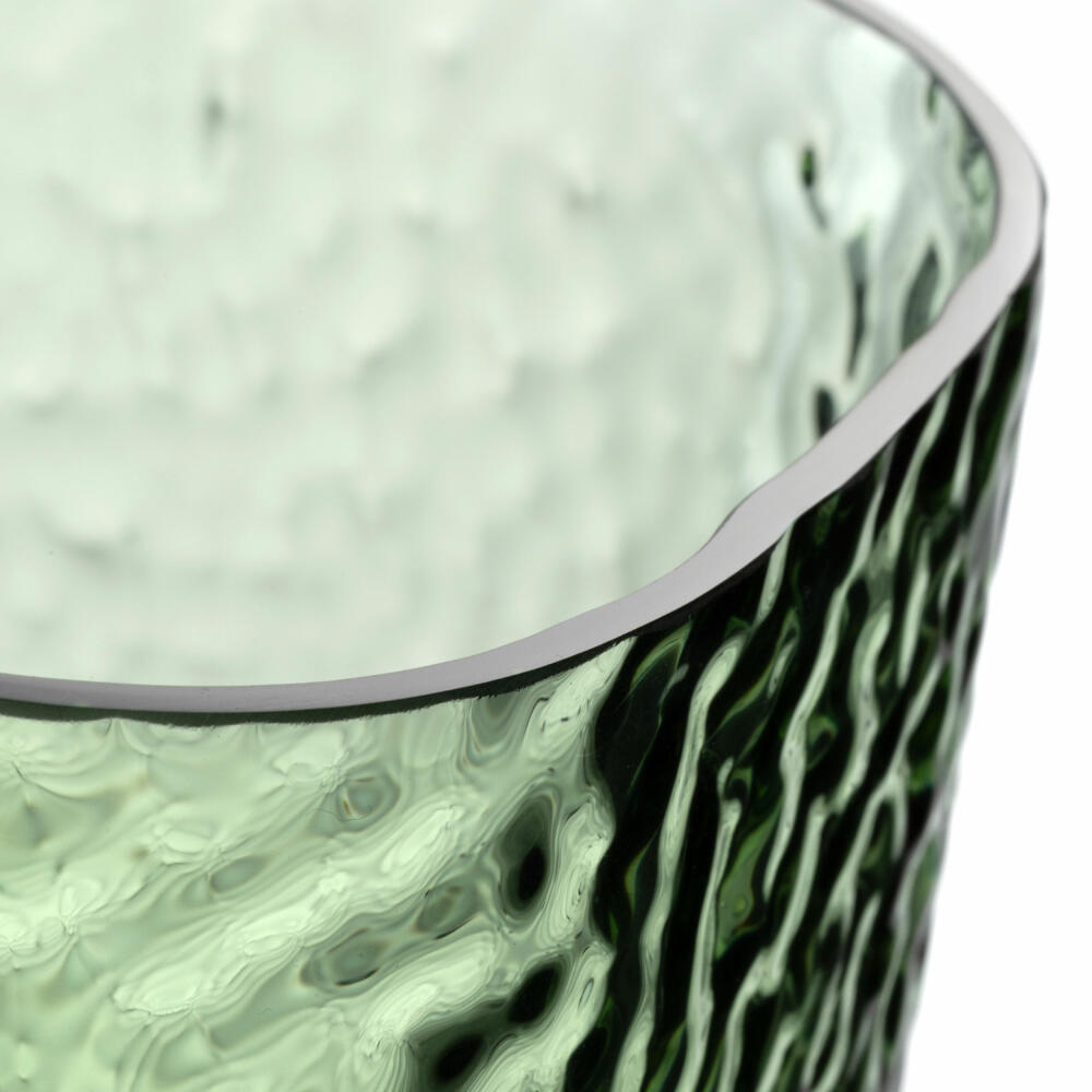 Leonardo Vase Martello, decorative vase, flower vase, plant bowl, glass, green, H 13 cm, 033200