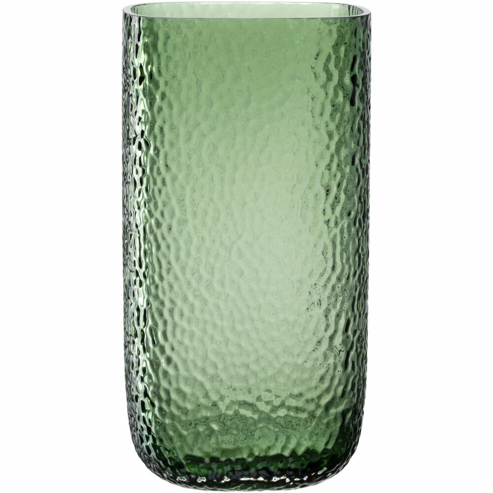 Leonardo Vase Martello, decorative vase, flower vase, glass, green, H 29 cm, 033201