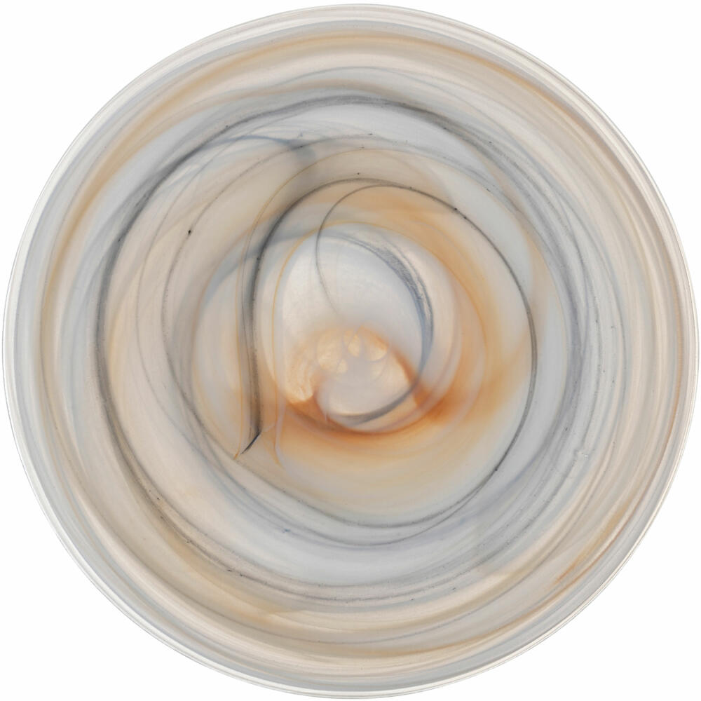 Leonardo plate Alabastro, serving plate, decorative plate, glass, beige / black, Ø 28 cm, 026792