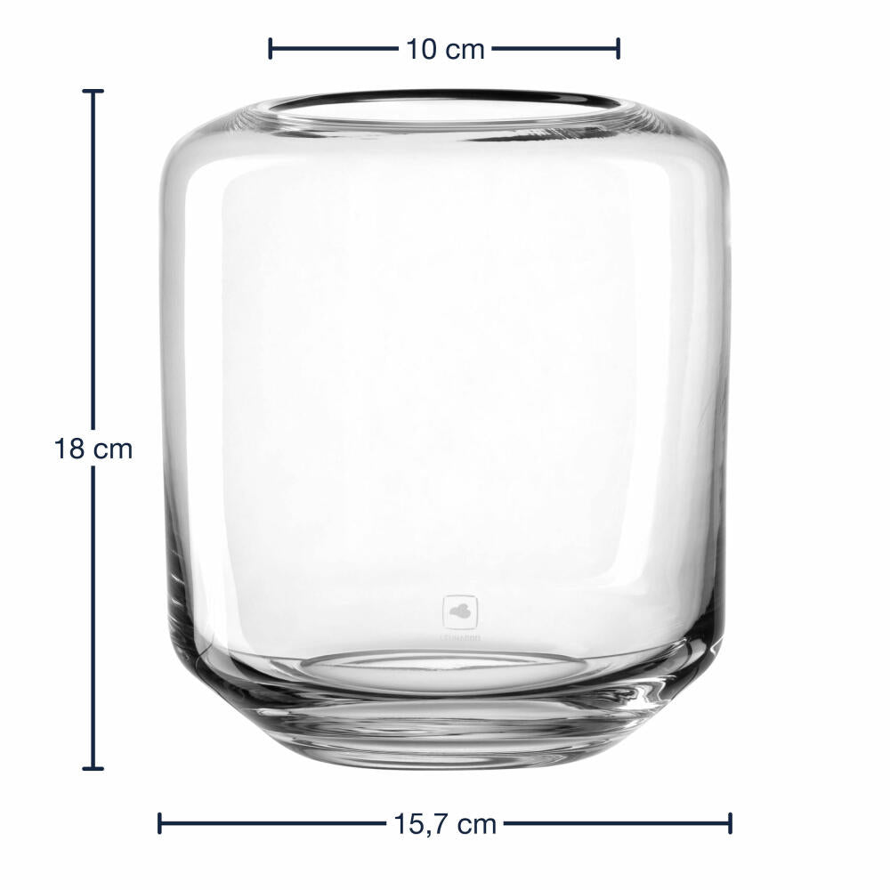 Leonardo lantern Milano, candle holder, candlestick, soda-lime glass, H 18 cm, 034155