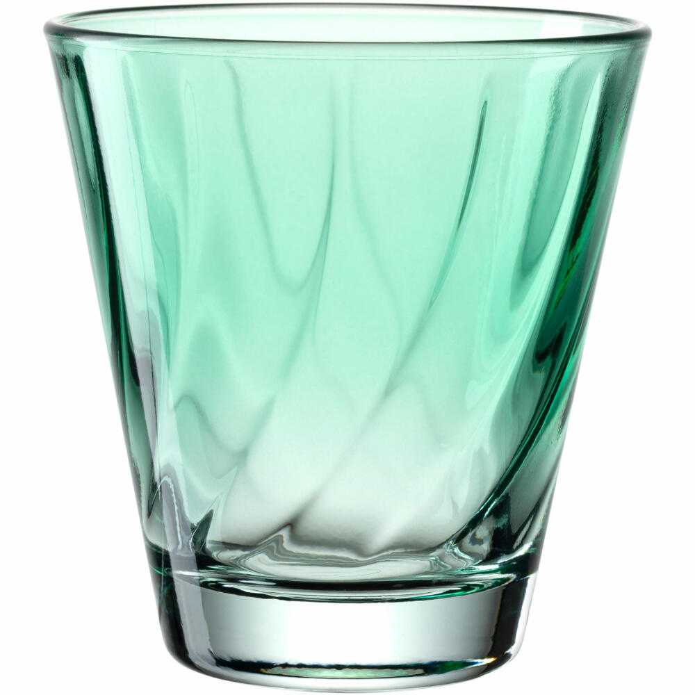 Leonardo drinking glass Twist, water glass, juice glass, soda-lime glass, green, 215 ml, 046968