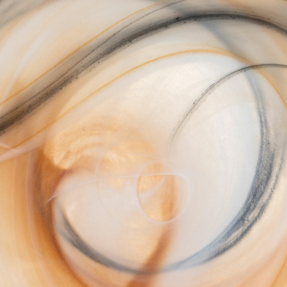 Leonardo plate Alabastro, serving plate, decorative plate, glass, beige / black, Ø 28 cm, 026792