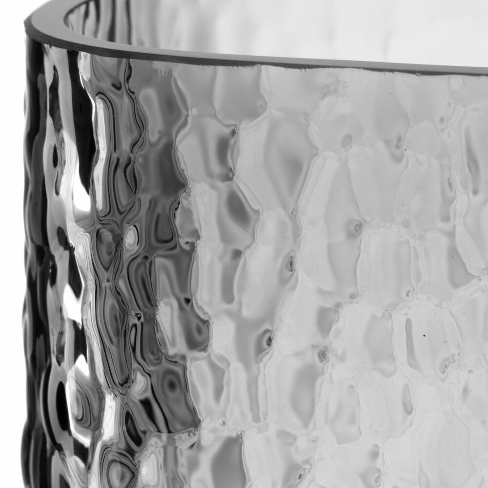 Leonardo Vase Martello, decorative vase, flower vase, glass, gray, H 26.5 cm, 033199