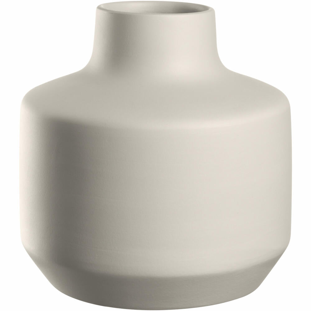 Leonardo Keramikvase Milano, Vase, Blumenvase, Dekovase, Keramik, Creme, H 21.5 cm, 026820