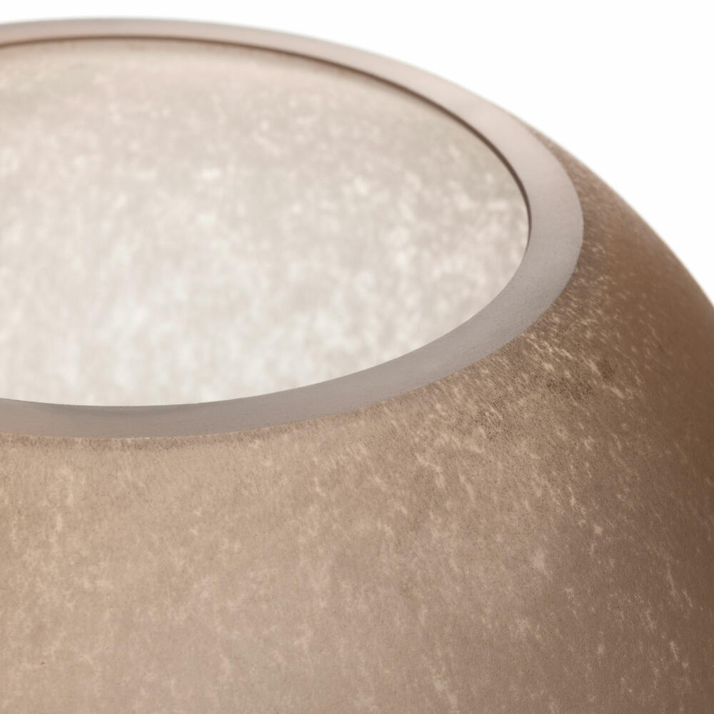 Leonardo Vase Trogolo, flower vase, table vase, decorative vase, glass, beige, H 22 cm, 033203