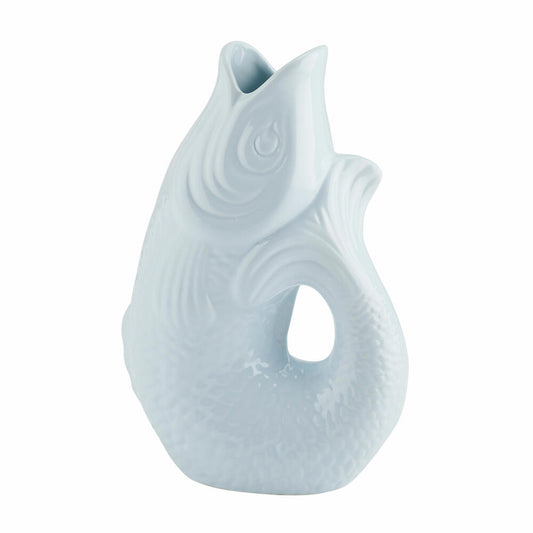 Gift Company Vase Monsieur Carafon L, Dekovase in Fisch-Form, Steingut, Blue Horizon, 31cm, 1087405009