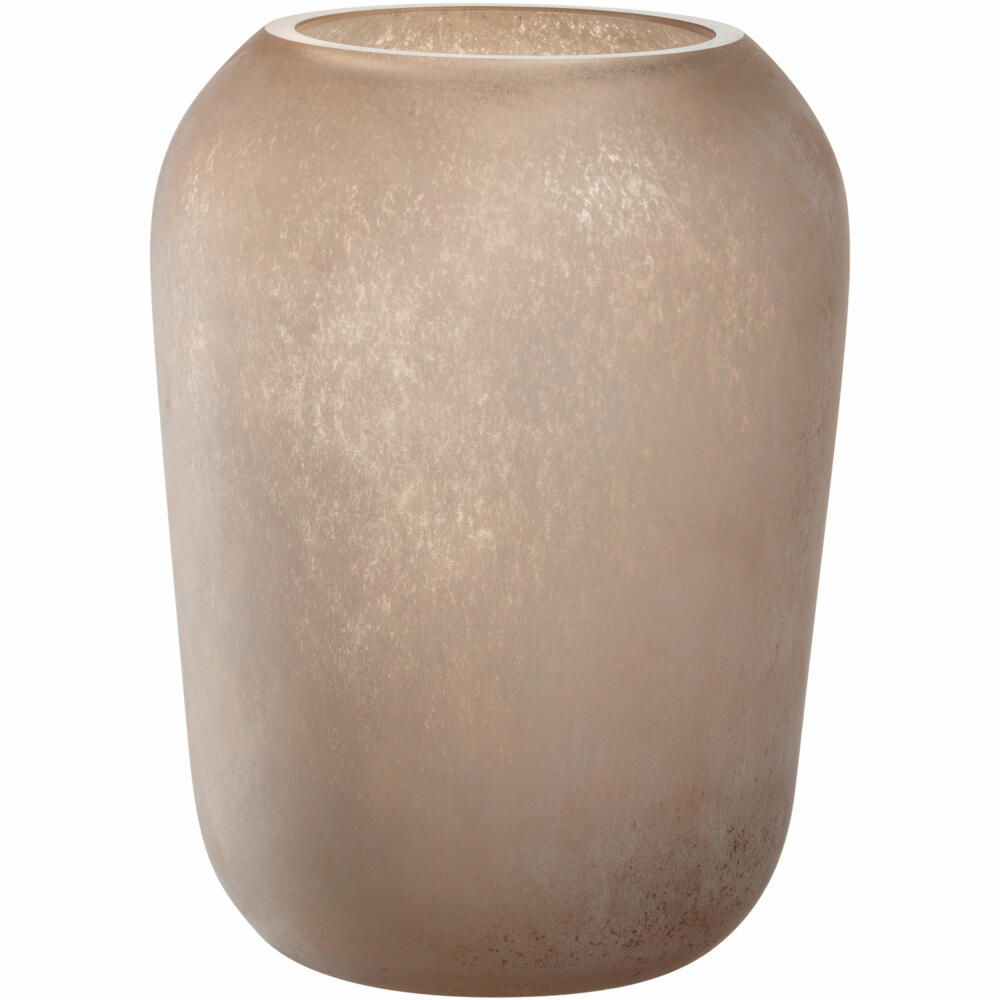 Leonardo Vase Trogolo, flower vase, table vase, decorative vase, glass, beige, H 22 cm, 033203