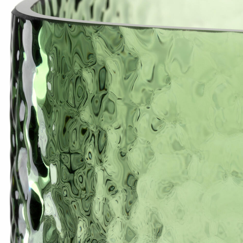 Leonardo Vase Martello, decorative vase, flower vase, glass, green, H 29 cm, 033201