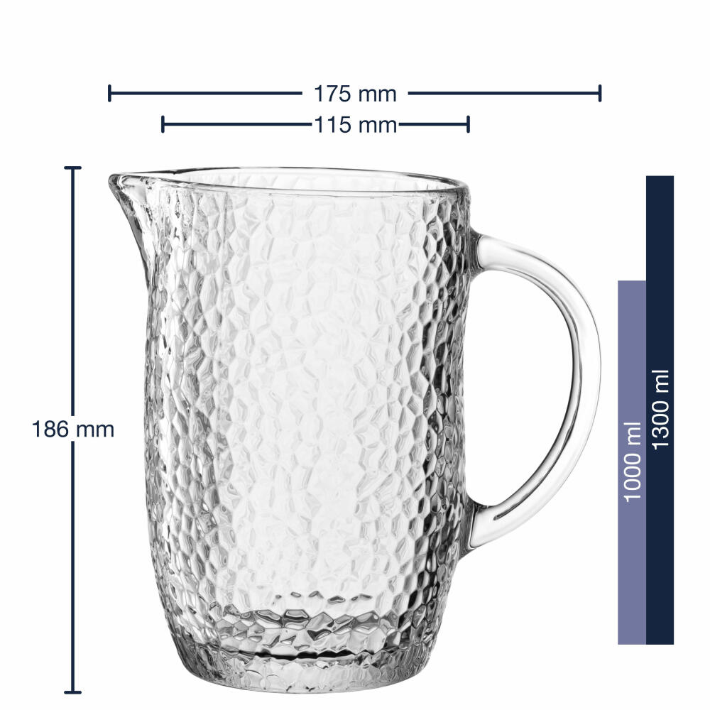 Leonardo Jug Matera, water jug, jug, glass jug, soda lime glass, 1 L, 053344