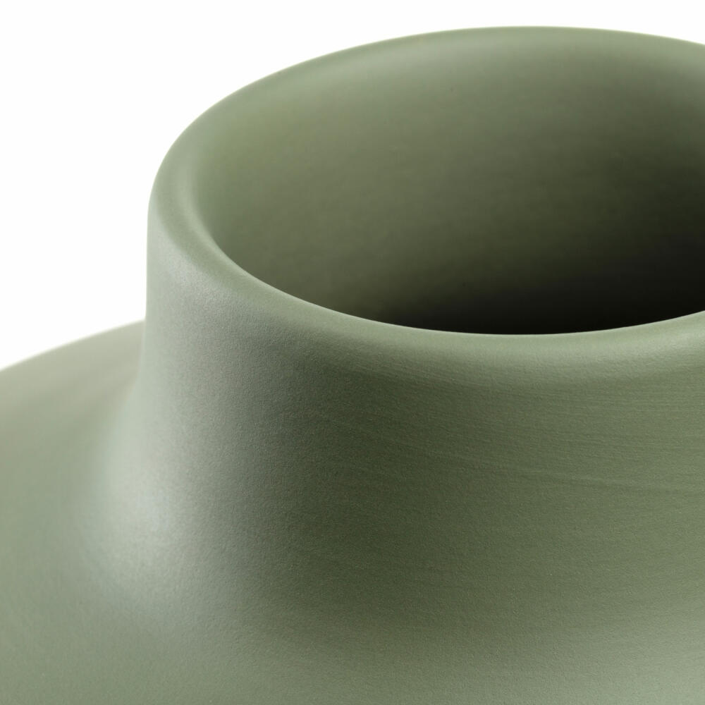 Leonardo Keramikvase Milano, Vase, Blumenvase, Dekovase, Keramik, Grün, H 18.5 cm, 026819