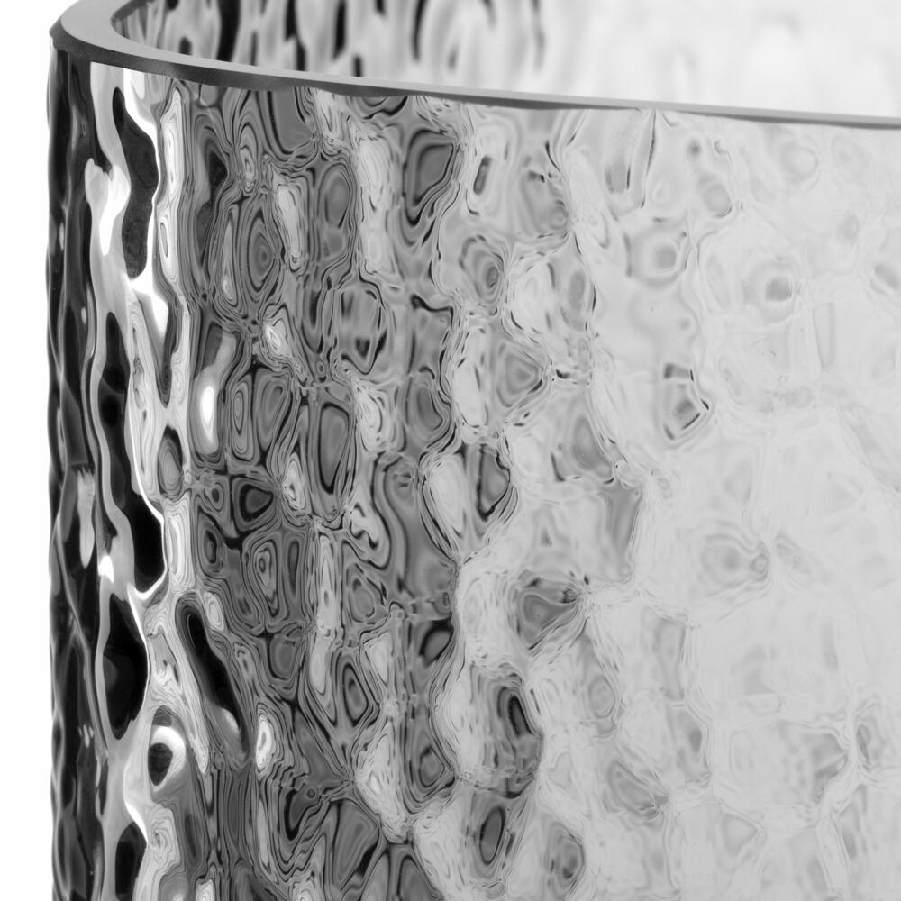 Leonardo Vase Martello, decorative vase, flower vase, glass, gray, H 29 cm, 033198