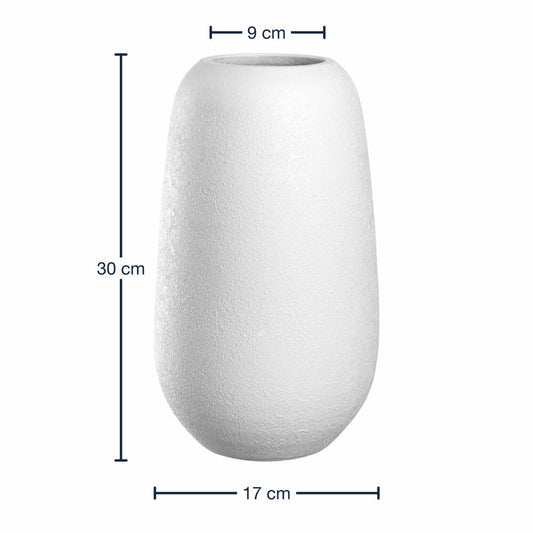 Leonardo Keramikvase Trogolo, Vase, Blumenvase, Dekovase, Keramik, Weiß, H 30 cm, 033205