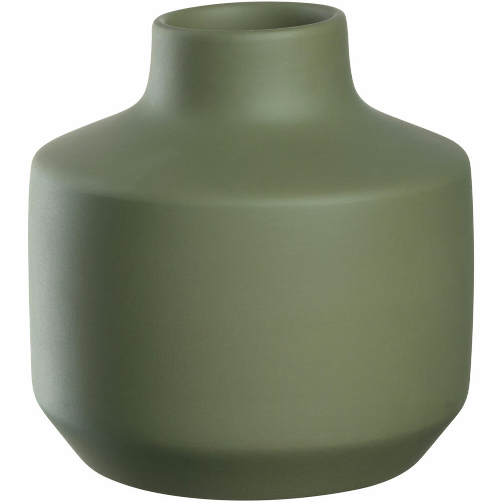 Leonardo Keramikvase Milano, Vase, Blumenvase, Dekovase, Keramik, Grün, H 18.5 cm, 026819