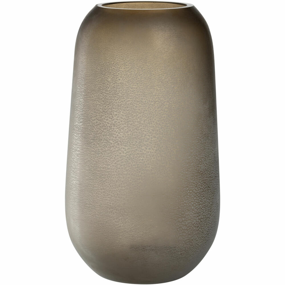 Leonardo Vase Trogolo, Blumenvase, Tischvase, Dekovase, Glas, Taupe, H 40 cm, 033204