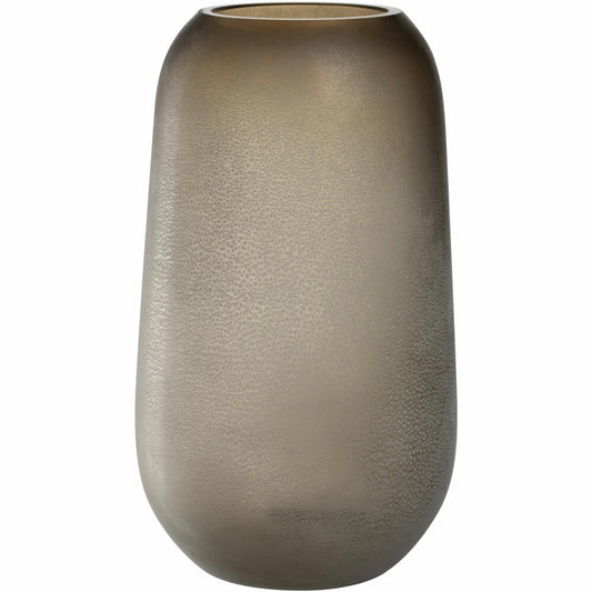 Leonardo Vase Trogolo, flower vase, table vase, decorative vase, glass, taupe, H 40 cm, 033204