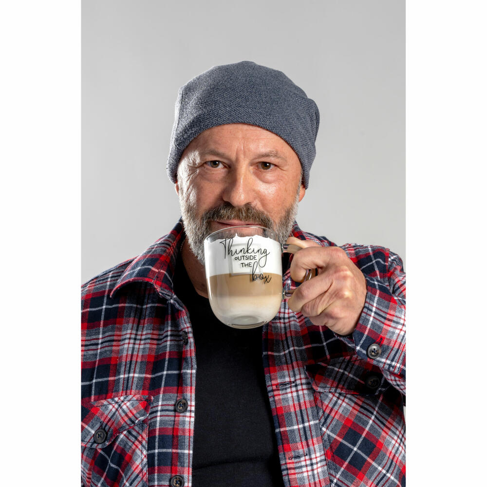 Leonardo cup Ufficio Thinking outside the box, coffee cup, mug, glass cup, soda-lime glass, 400 ml, 047082