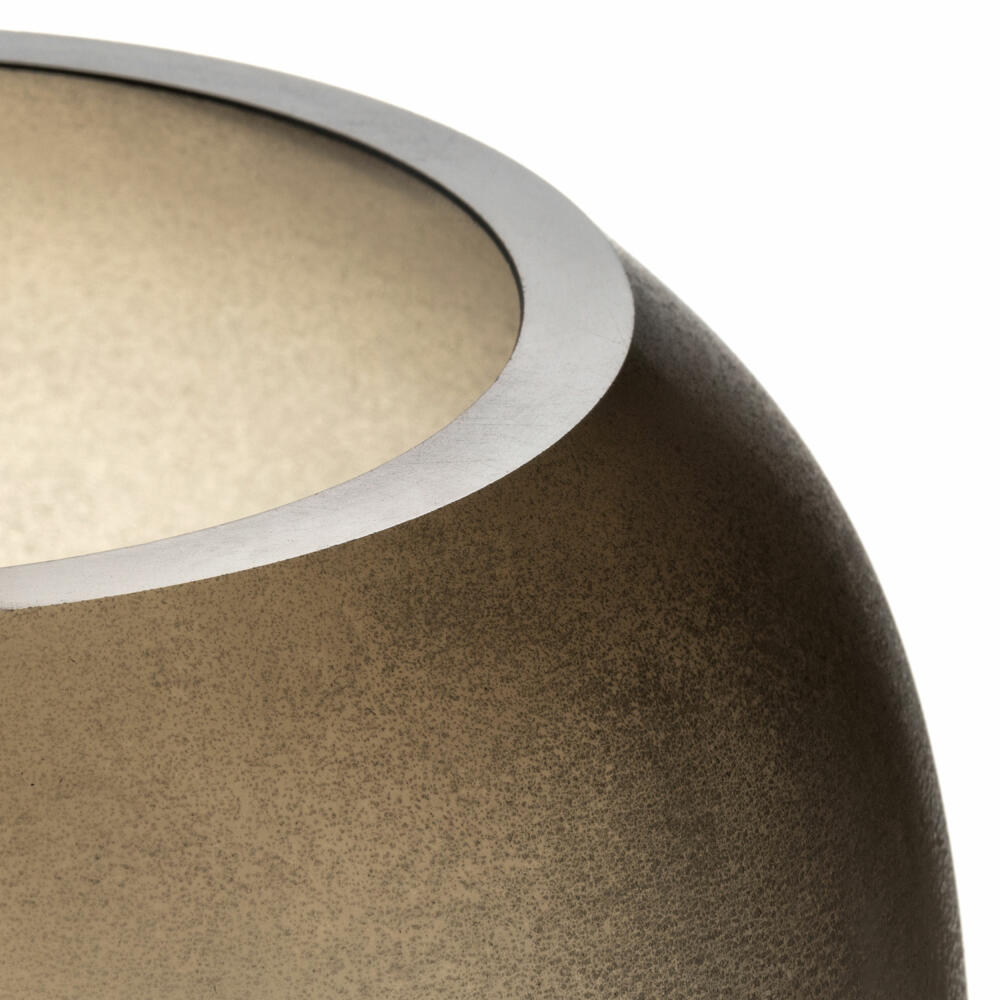 Leonardo Vase Trogolo, Blumenvase, Tischvase, Dekovase, Glas, Taupe, H 40 cm, 033204